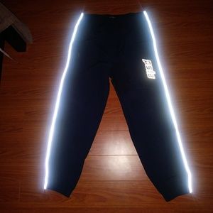 Pacsun Reflective Navy Blue Track Pants